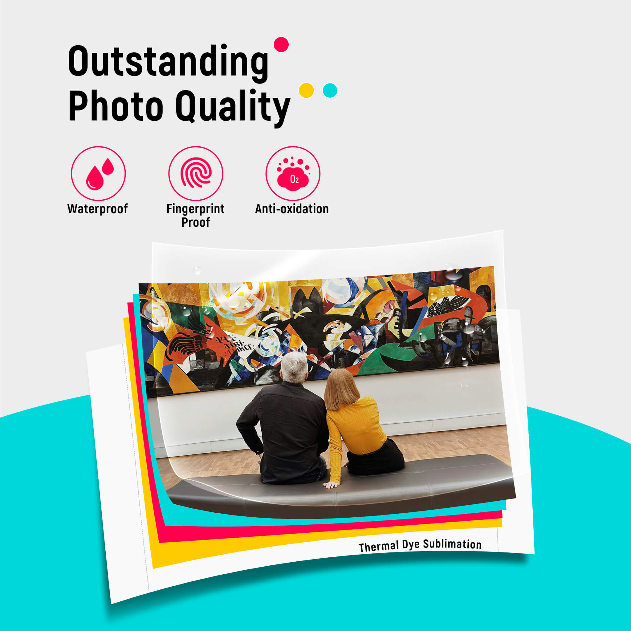 Amber 4x6" Instant Photo Printer M100 (100 Sheets + 3 Cartridges)