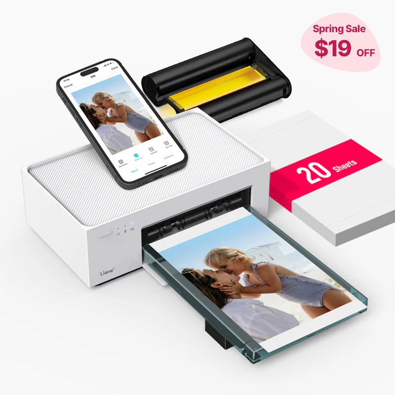 Amber 4x6" Instant Photo Printer M100 (20 Photo Papers + 1 Cartridge)