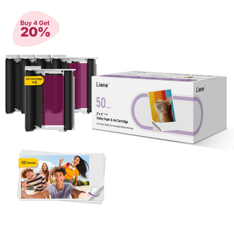 Pearl N200 Pro 2x3" Dye-Sublimation Photo Paper 50 Sheets