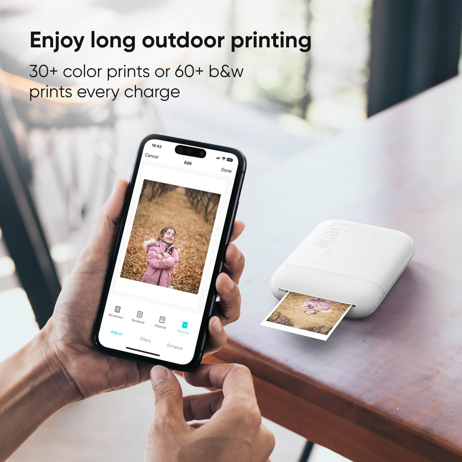 Liene 2x3” Mini Photo Printer 5 Zink Photo Paper