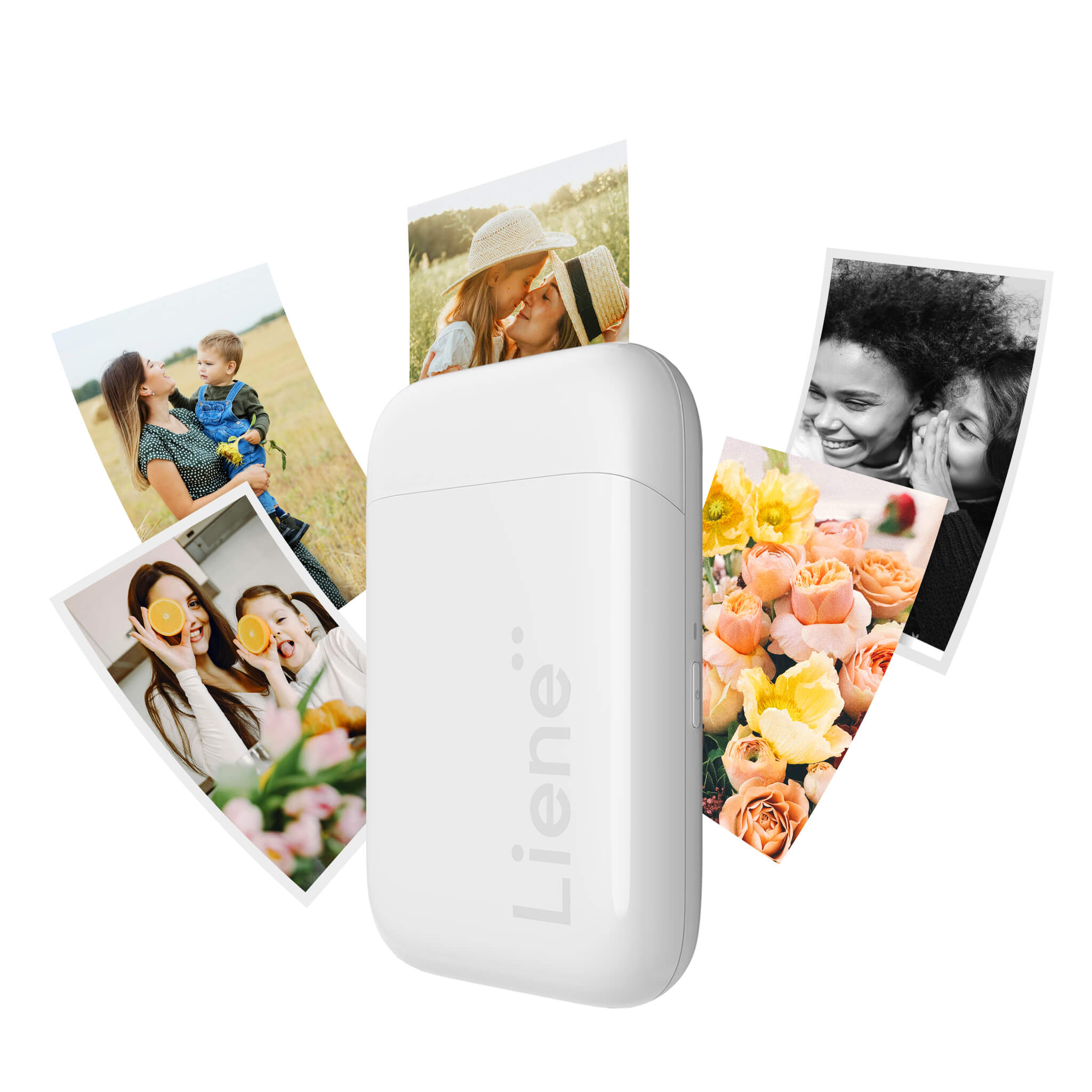 Liene Pearl K100 2x3" Portable Photo Printer - White (5 Zink Photo Papers)