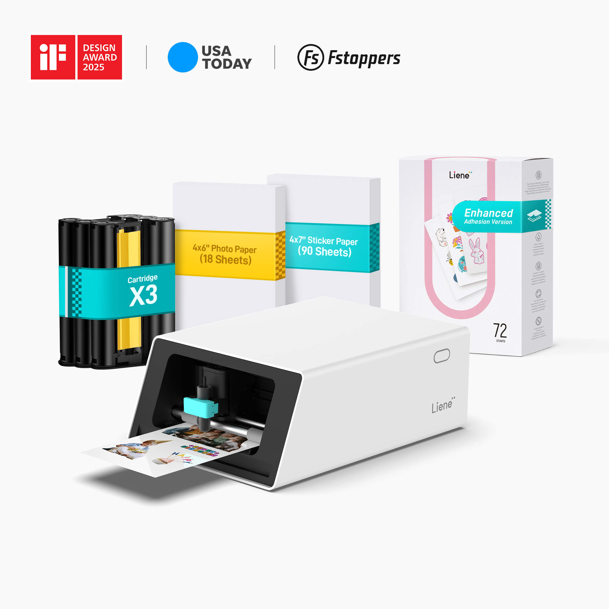 PixCut S1 Photo Sticker Printer and Cutter - Creator Pack (Enhanced Adhesion 90 Sticker Sheets & 18 Photo Sheets)