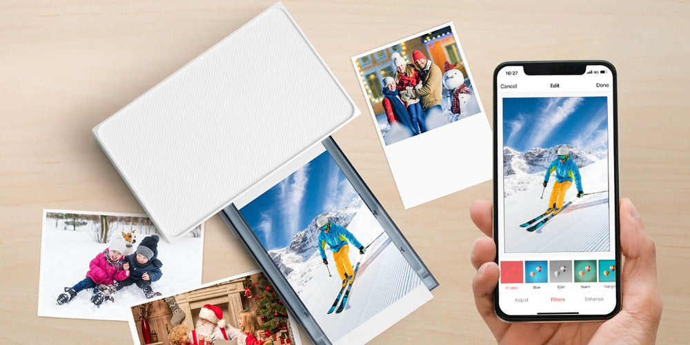 Printing 4x6 Photos from iPhone with Liene Amber Instant Printer