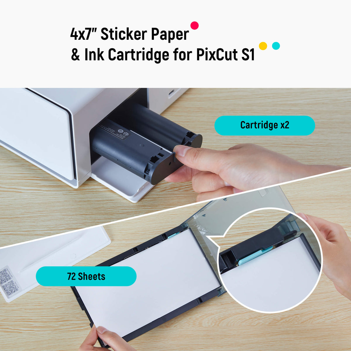 Sticker Cartridges Sticker Printer & Materials | All-in-One Printer with Cutting - Liene