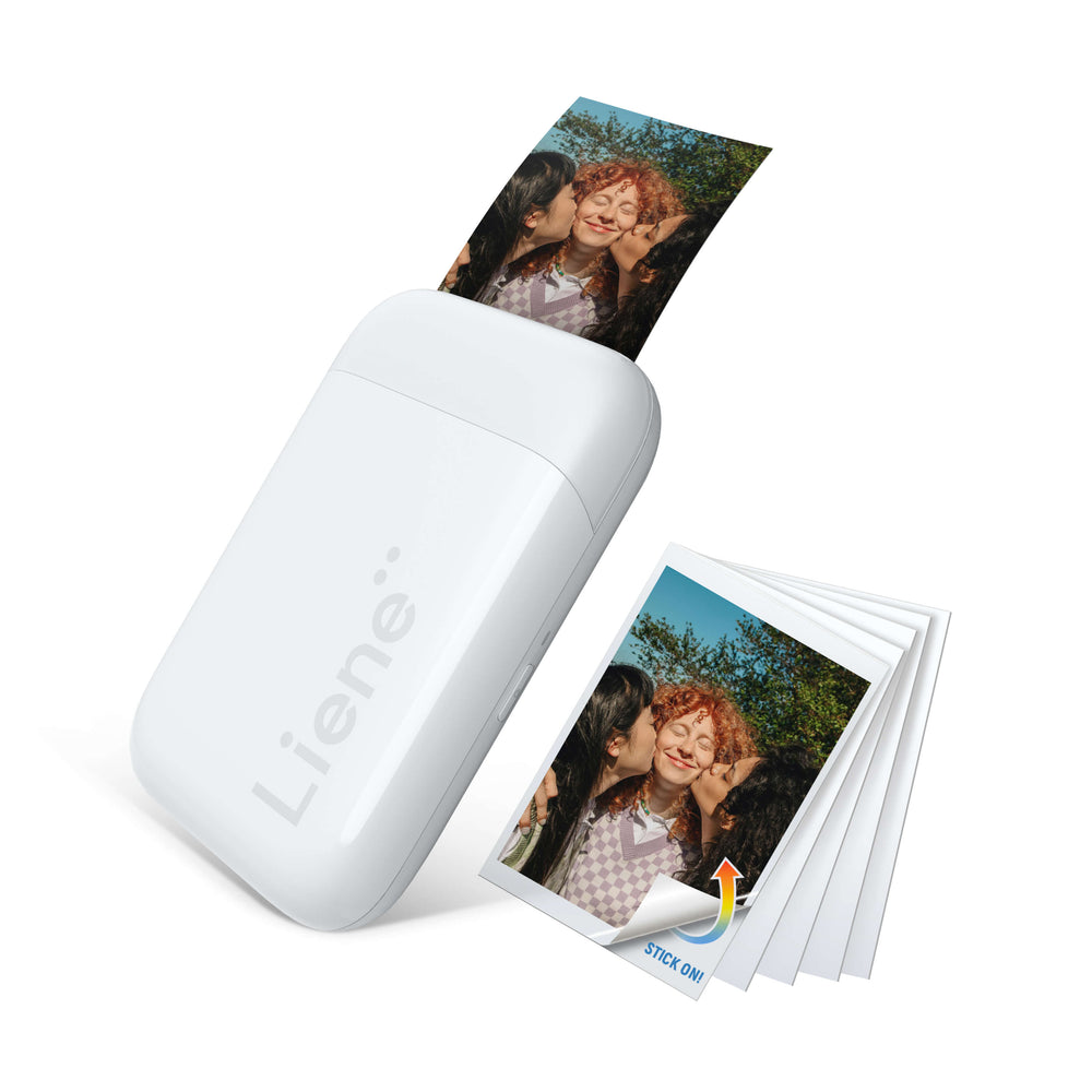 Liene Pearl K100 2x3" Imprimante photo portable - Blanche (5 feuilles de papier photo Zink)