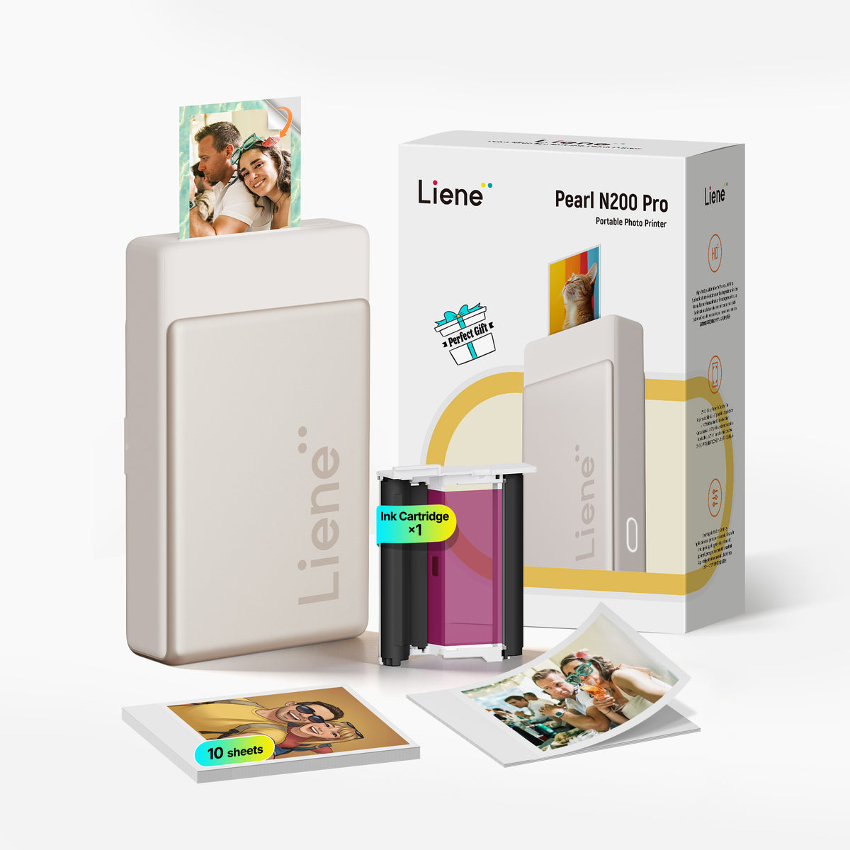 Pearl N200 Pro Portable Photo Printer - Gold | Liene