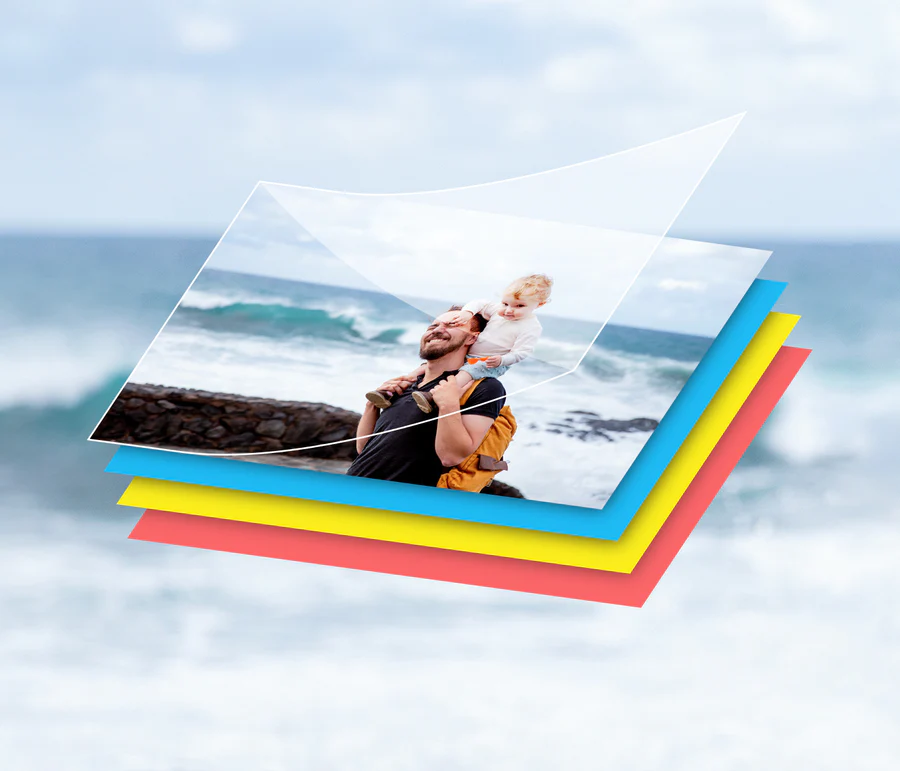 Liene 4x6” Photo Printer uses 4 Layering Technology (Dye-Sublimation) to print flawless photos instantly.