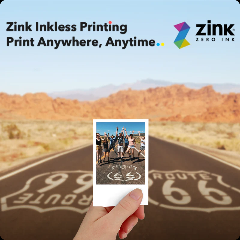 The zink photo paper uses advanced inkless printing technology
