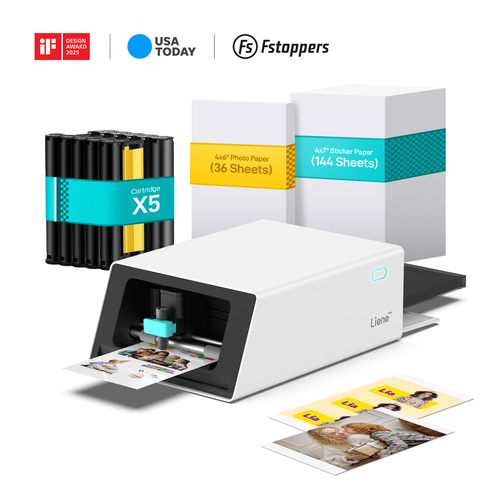 Pixcut S1 Photo Sticker Imprimante and Cutter - Impression et coupe Machine tout-en-un (18 feuilles d'autocollants et 18 feuilles de photo)