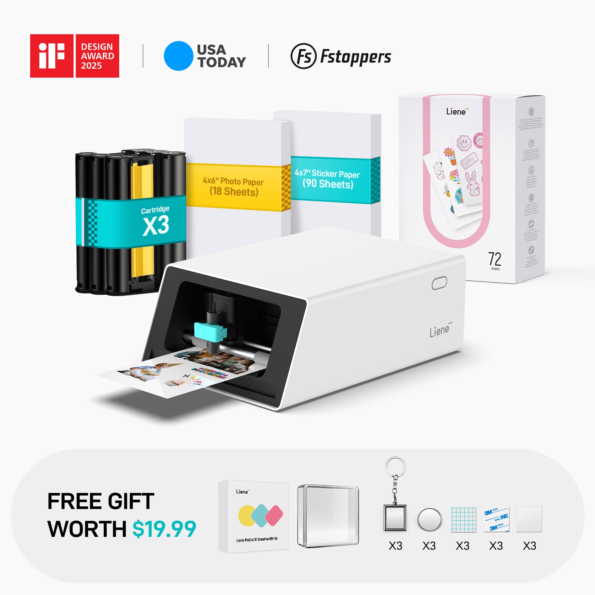 PixCut S1 Photo Sticker Printer and Cutter - Creator Pack