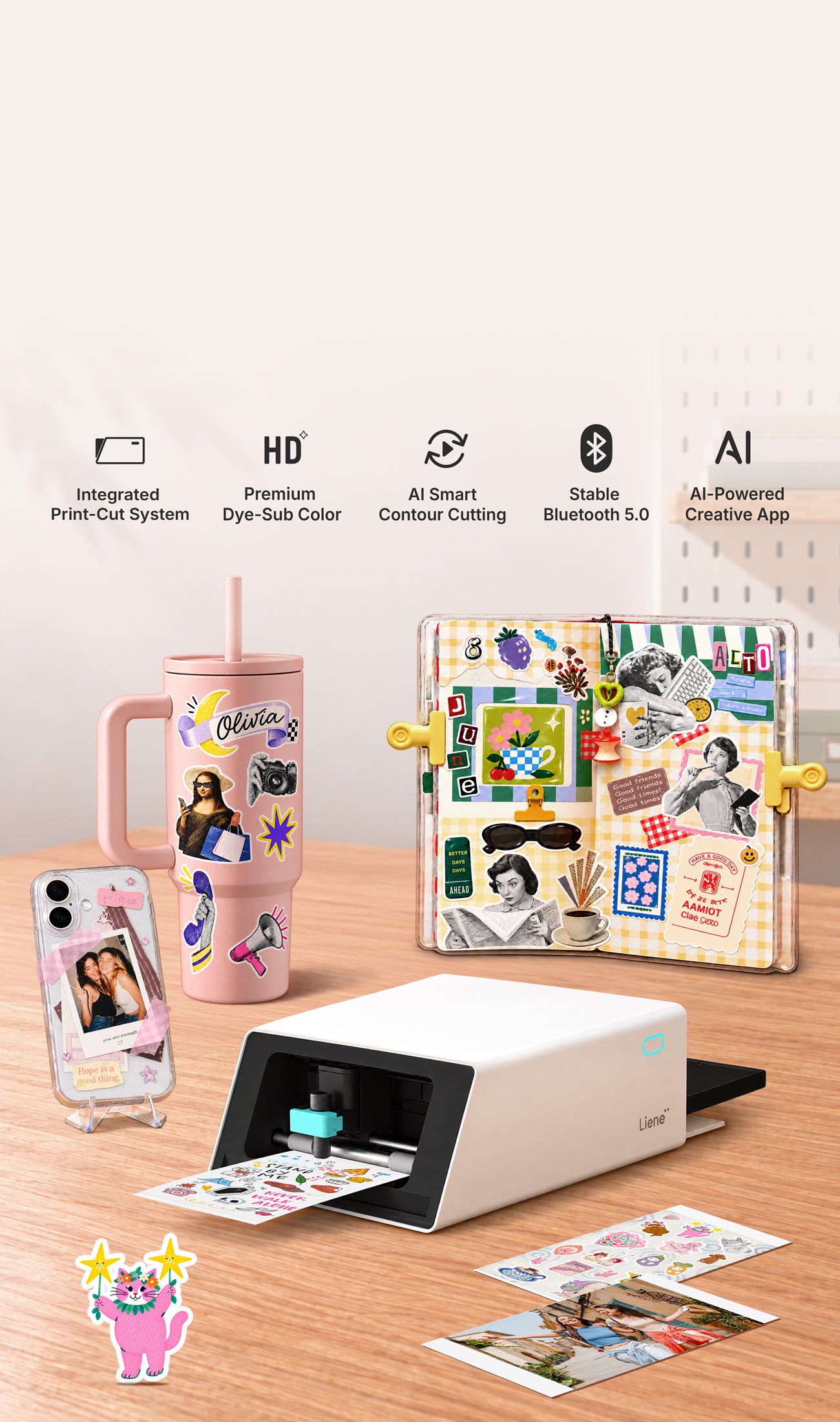 PixCut S1 Inspire Kit: Printer + 144 Sticker Sheets | Liene