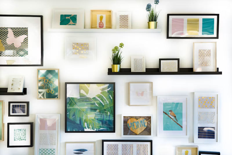 DIY Wall Collage & Hanging Photo Garlands